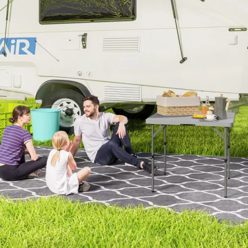 Outsunny Mesa de Campismo Dobrável com 2 Alturas Reguláveis em HDPE