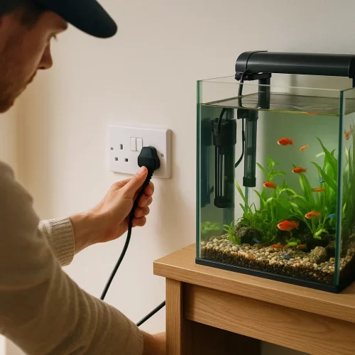 Como limpar aquários: desligar o equipamento antes de começar