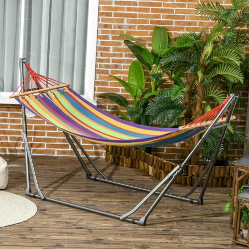 Rede de descanso com suporte dobrável 2 em 1