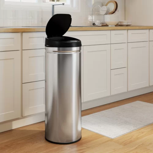 Caixote do lixo HOMCOM de 50 L com sensor e fecho suave